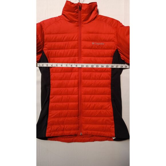 Columbia Red/Black Powder Pillow Hybrid Puffer Jacket Women's Small - Picture 15 of 16
